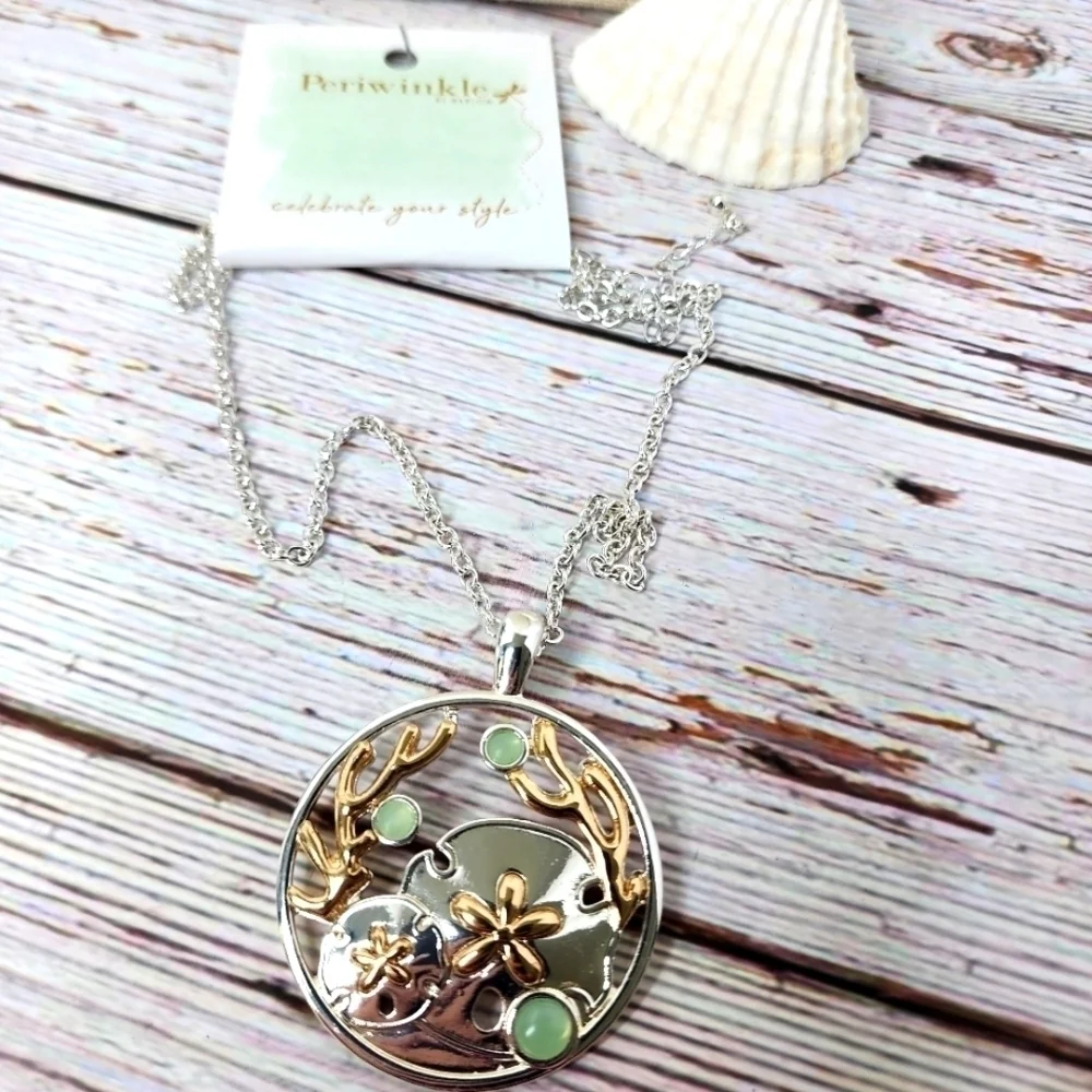 NEW PERIWINKLE BY BARLOW SILVER NECKLACE BEACH COASTAL VACATION‎ - Picture 3 of 9